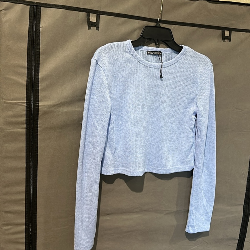 NWT Zara Long Sleeve Crop top